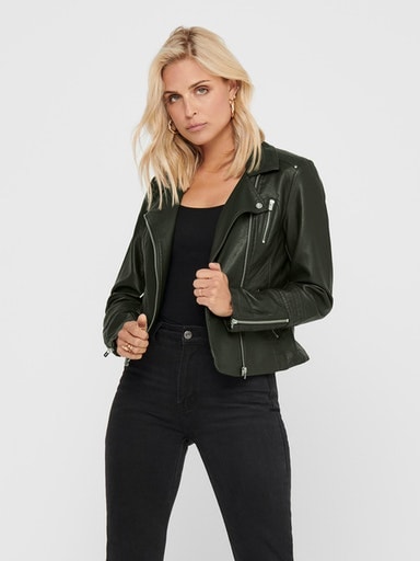 ONLY Lederimitatjacke »ONLGEMMA FAUX LEATHER BIKER OTW NOOS«, im Biker-Style von Only