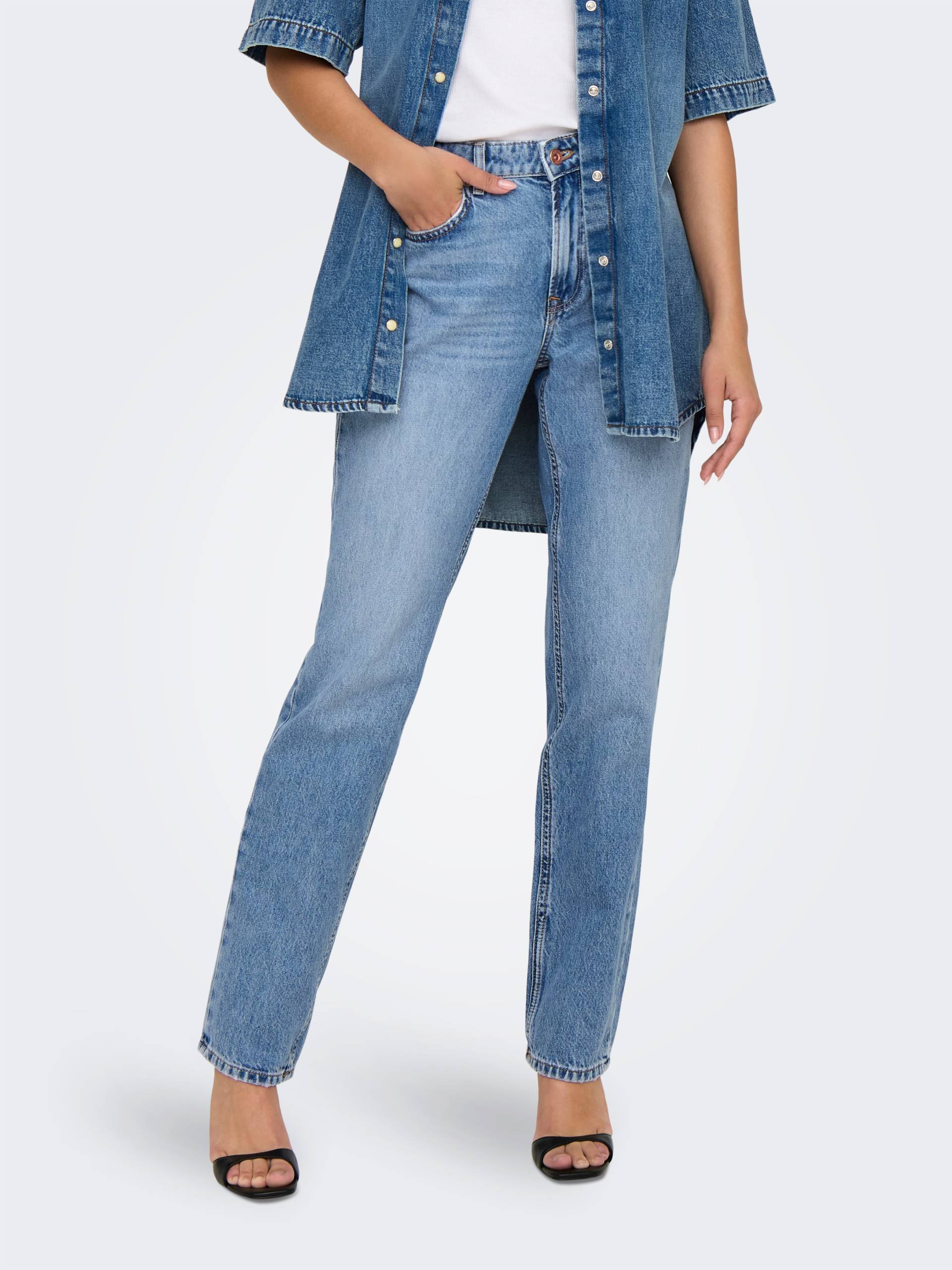 ONLY Low-rise-Jeans »ONLBRENDA LOW WIDE DNM CRO158 NOOS« ONLY Low-rise-Jeans »ONLBRENDA LOW WIDE DNM CRO158 NOOS« von Only