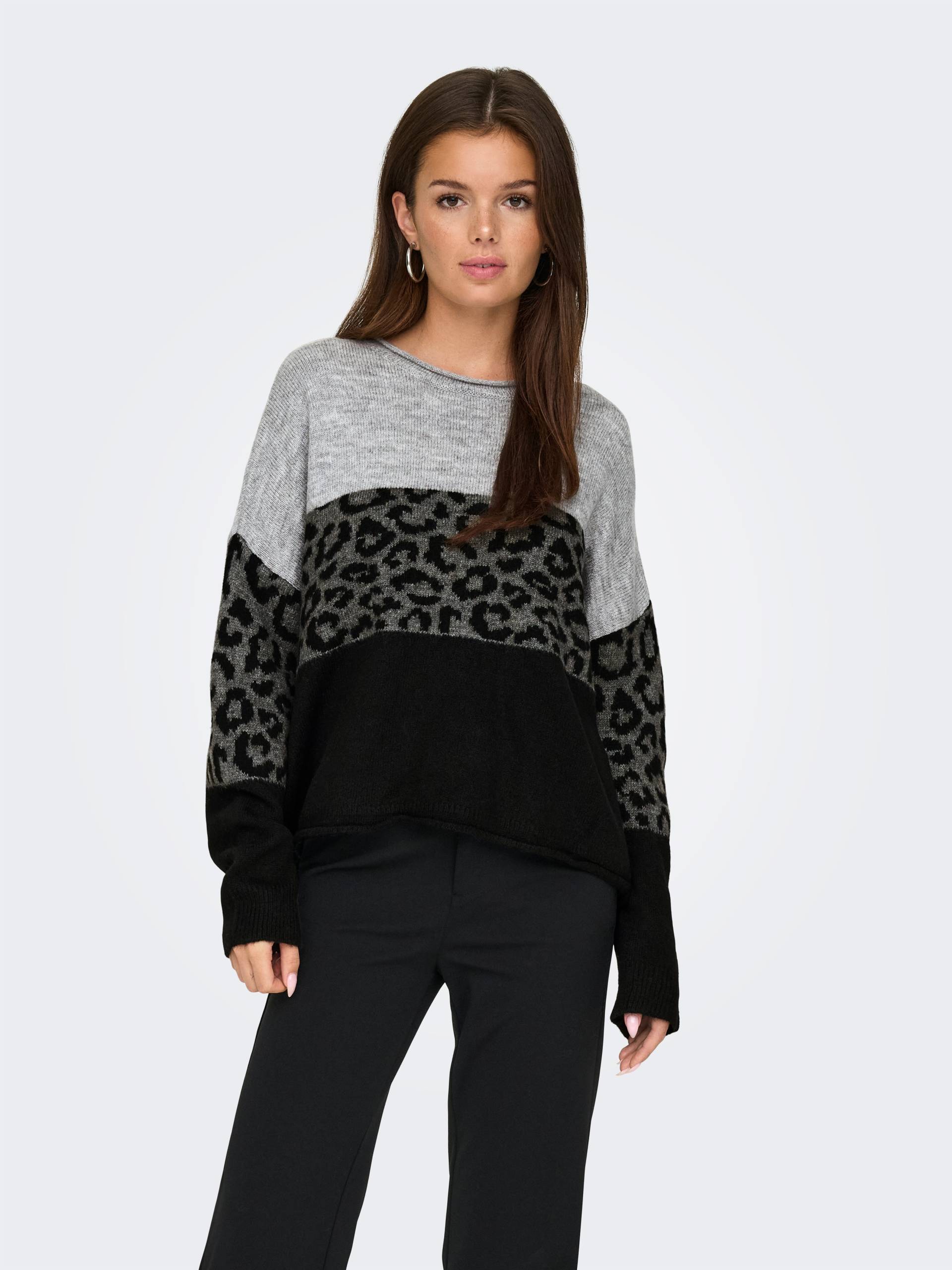 ONLY Rundhalspullover »ONLJADE ANIMAL LS O-NECK NOOS KNT« von Only