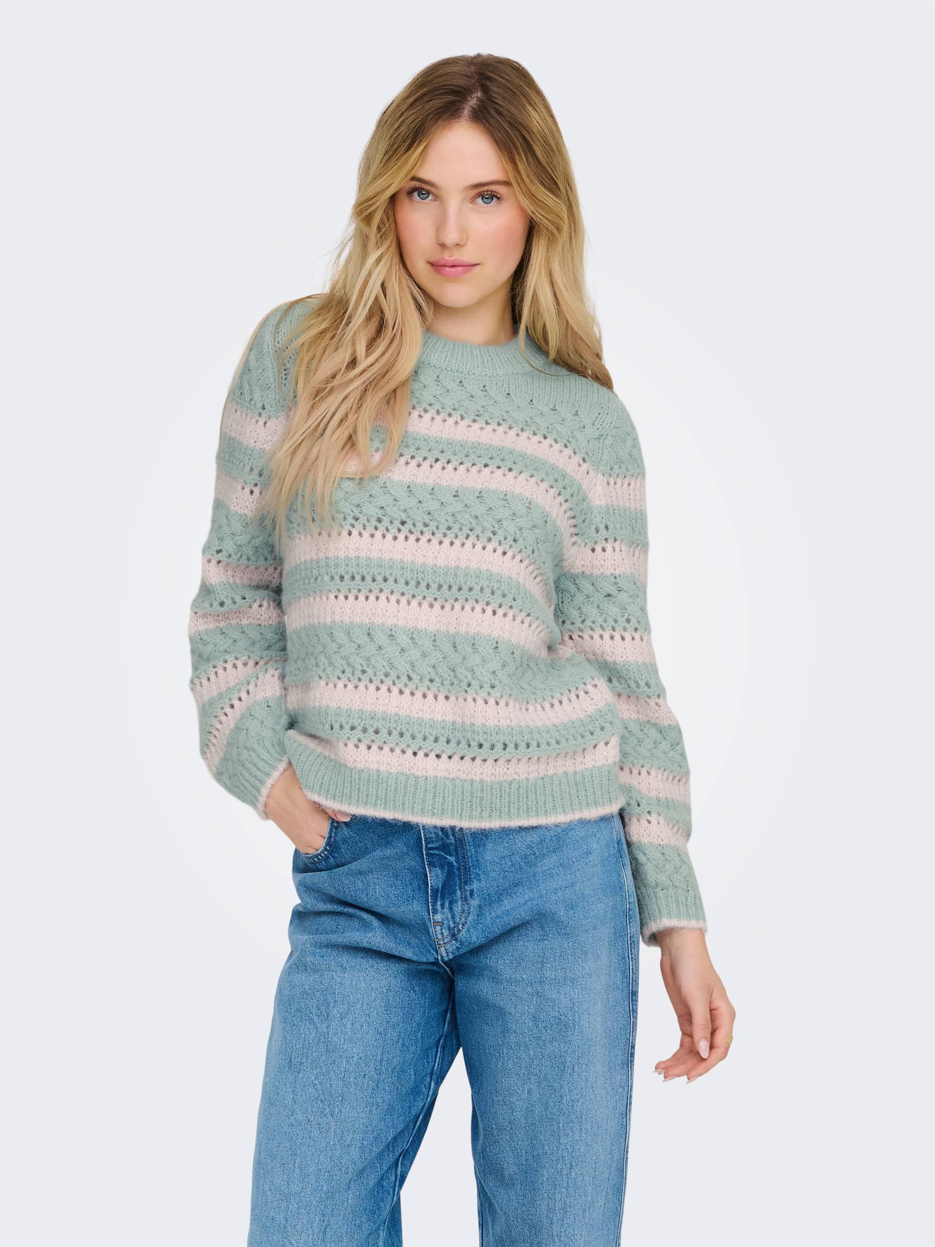 ONLY Rundhalspullover »ONLKIMA LS LIFE STRIPE O-NECK CC KNT« ONLY Rundhalspullover »ONLKIMA LS LIFE STRIPE O-NECK CC KNT« von Only