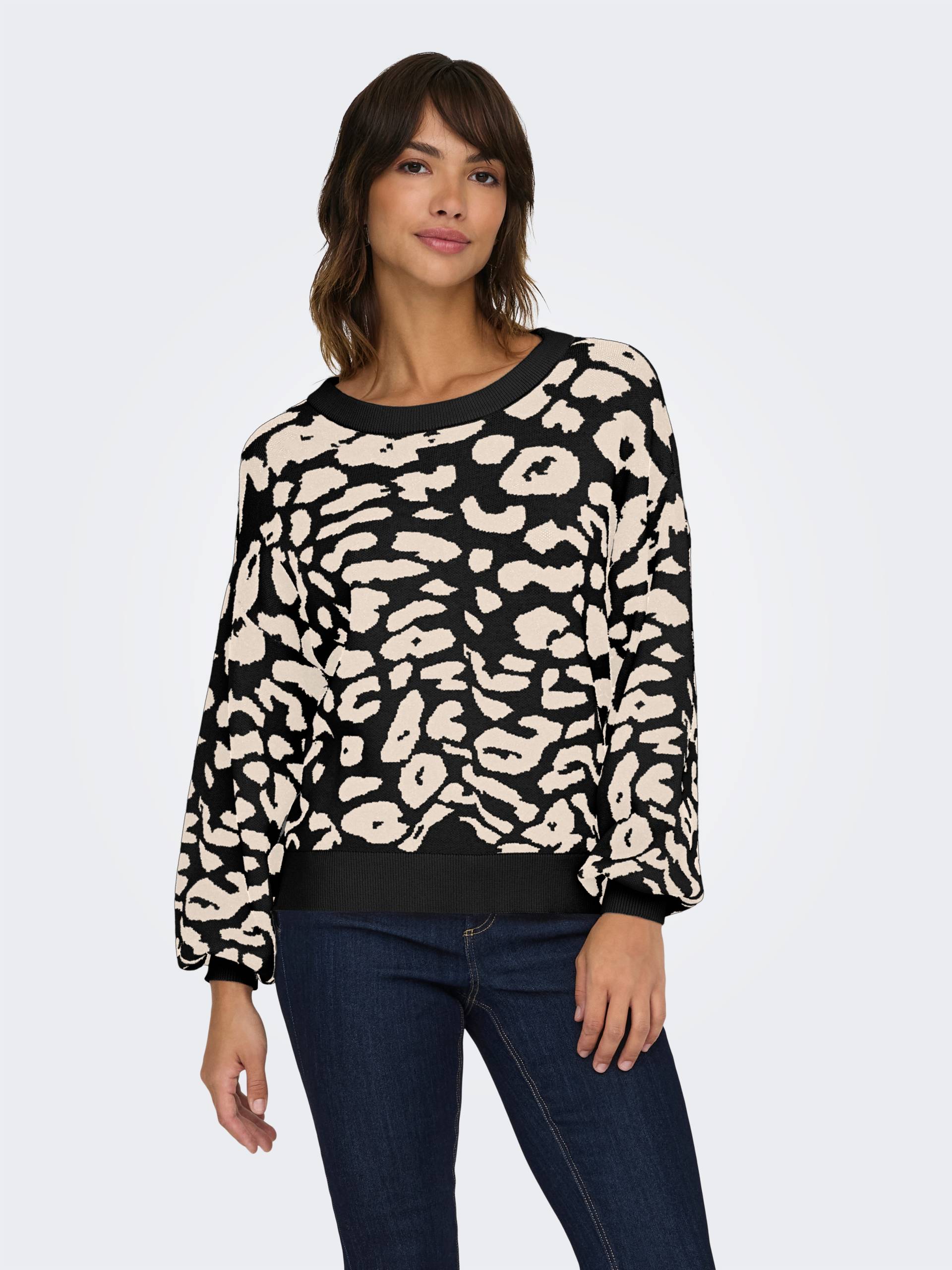 ONLY Rundhalspullover »ONLLIMA LIFE LS JQ O-NECK KNT«, mit Jaquard Strickmuster von Only