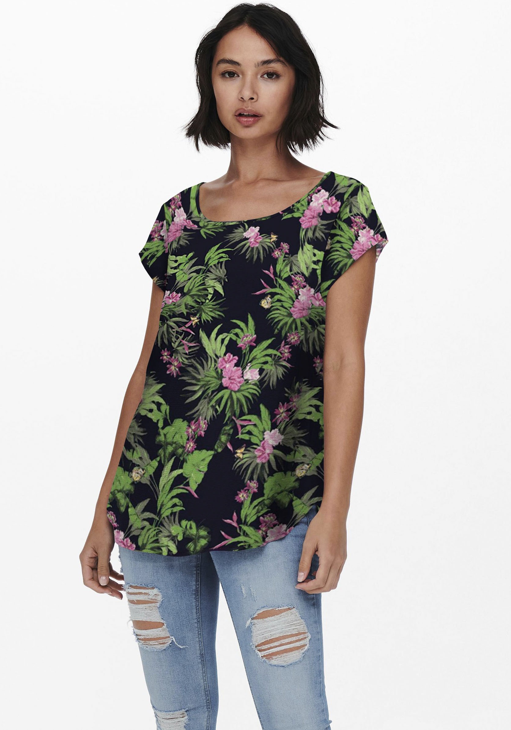 ONLY Shirtbluse »ONLNOVA LIFE S/S TOP AOP PTM« von Only