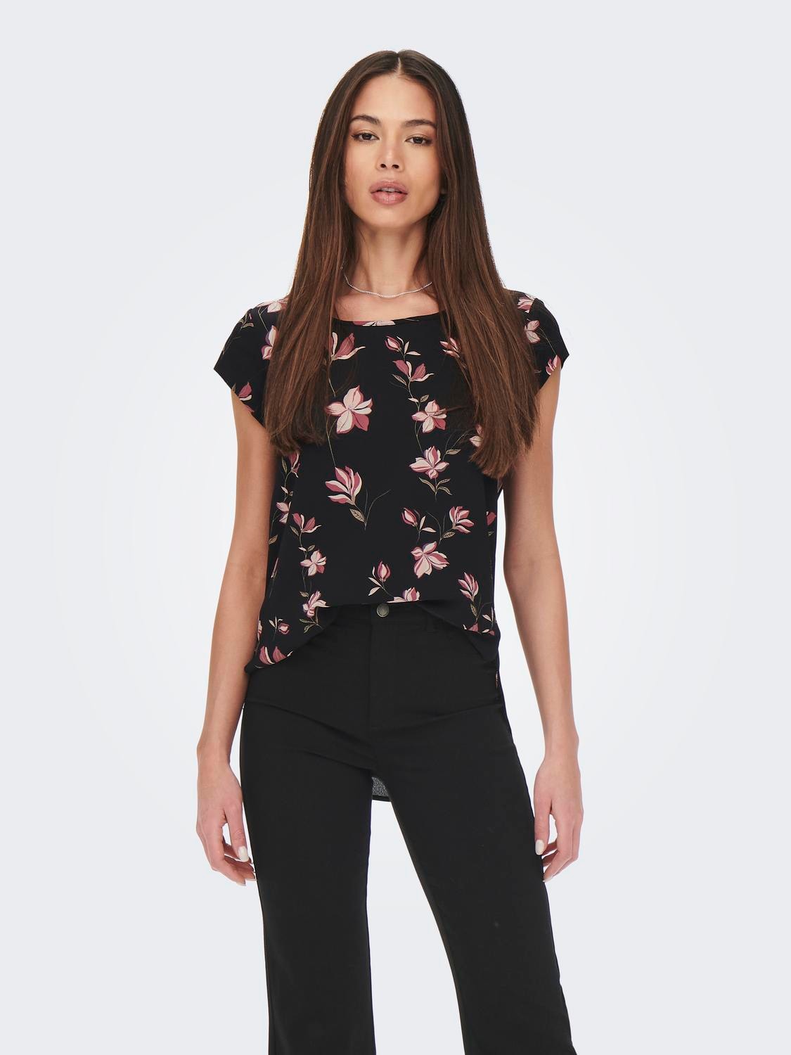 ONLY Shirtbluse »ONLVIC S/S AOP TOP NOOS PTM«, mit Allover Druck von Only