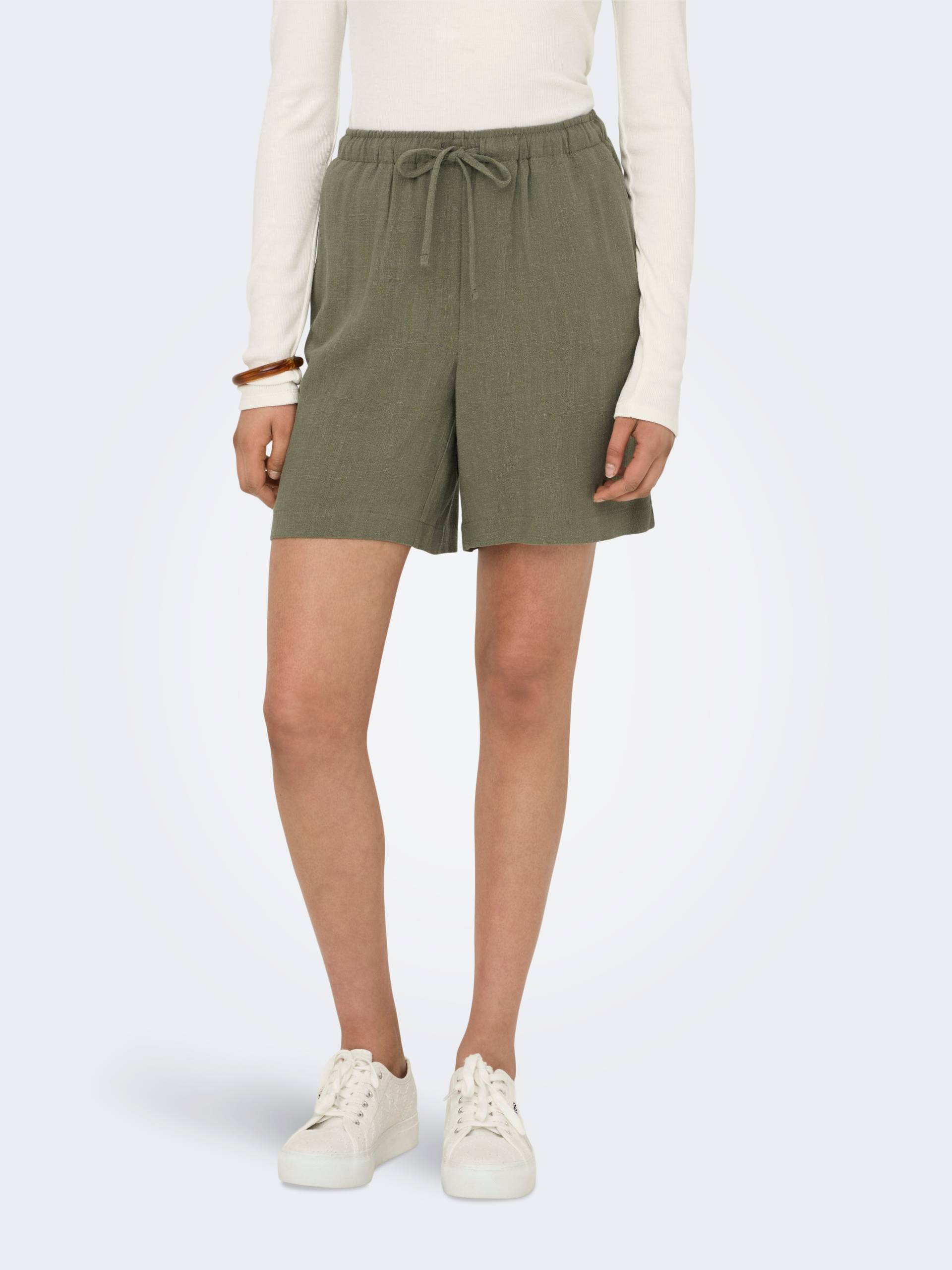 ONLY Shorts »ONLSIESTA MW PULL-UP LINEN BL SHORTS OS«, mit Leinen ONLY Shorts »ONLSIESTA MW PULL-UP LINEN BL SHORTS OS«, mit Leinen von Only