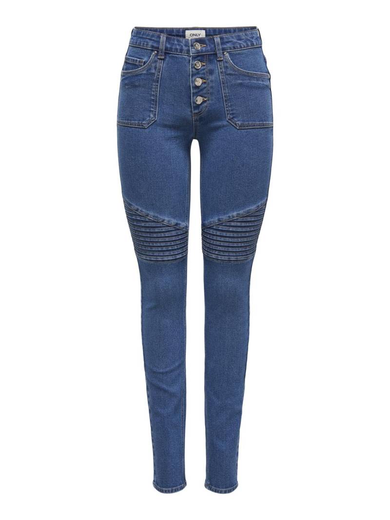 ONLY Skinny-fit-Jeans »ONLHUSH MID WAIST SK POC BIKER PIM DNM«, mit Biker Details von Only