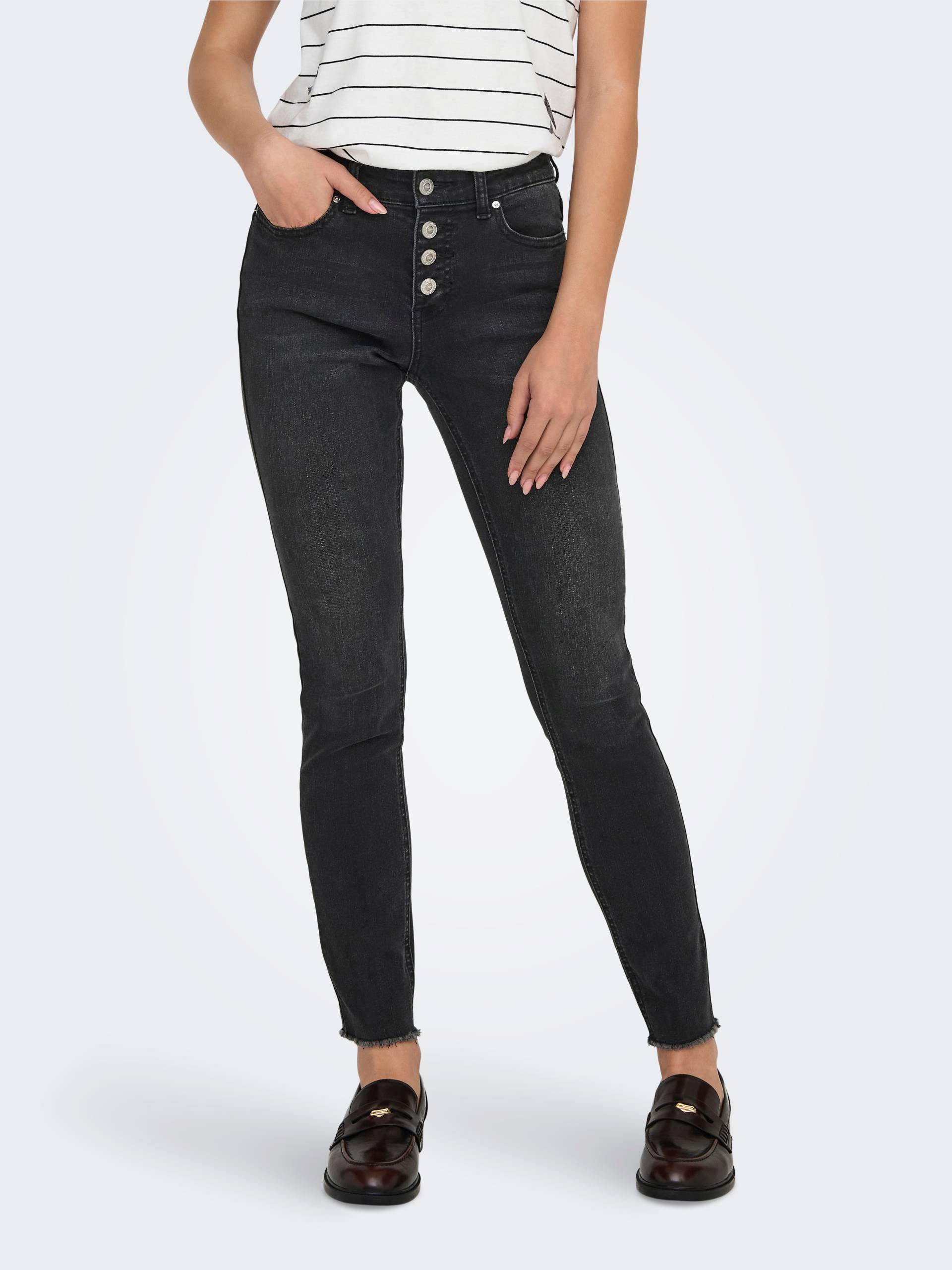 ONLY Skinny-fit-Jeans »ONLMIA MID WAIST BUTTON SK RW ANK BOX« von Only