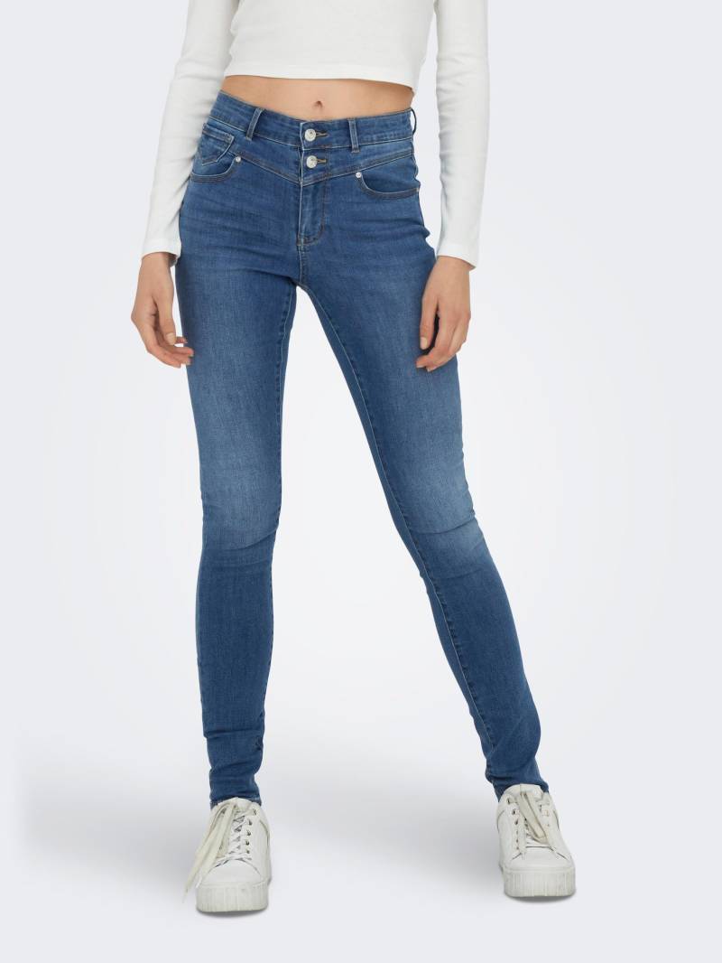 ONLY Skinny-fit-Jeans »ONLWAUW HW DOU BUT CUT SKINNY DNM EXT« von Only