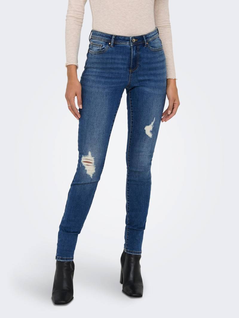 ONLY Skinny-fit-Jeans »ONLWAUW MID SK DESTROY DNM BJ209«, mit Destroyed Effekt von Only