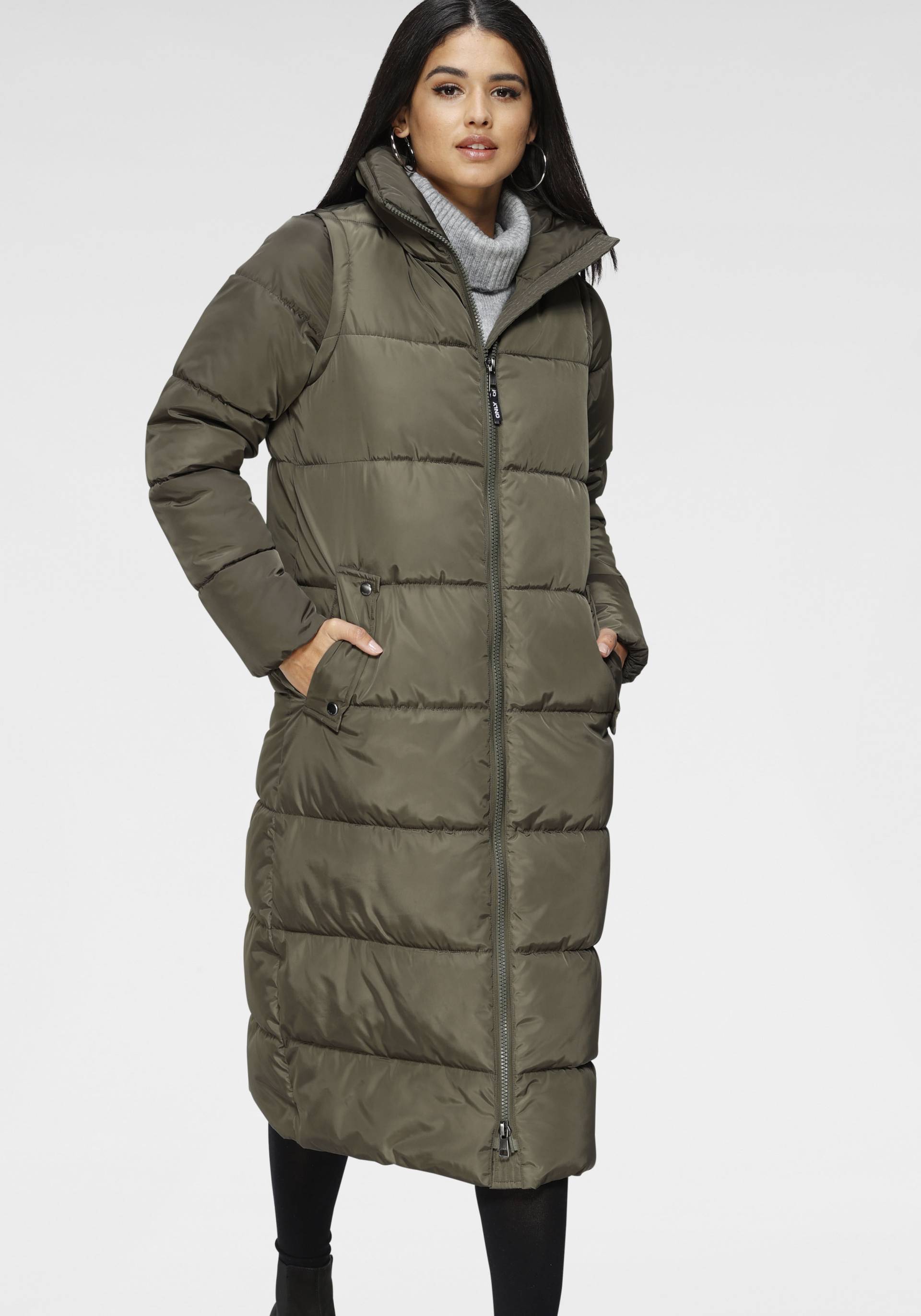 ONLY Steppmantel »ONLIRINA X-LONG 2IN1 PUFFER OTW«, auch als Weste tragbar ONLY Steppmantel »ONLIRINA X-LONG 2IN1 PUFFER OTW«, auch als Weste tragbar von Only