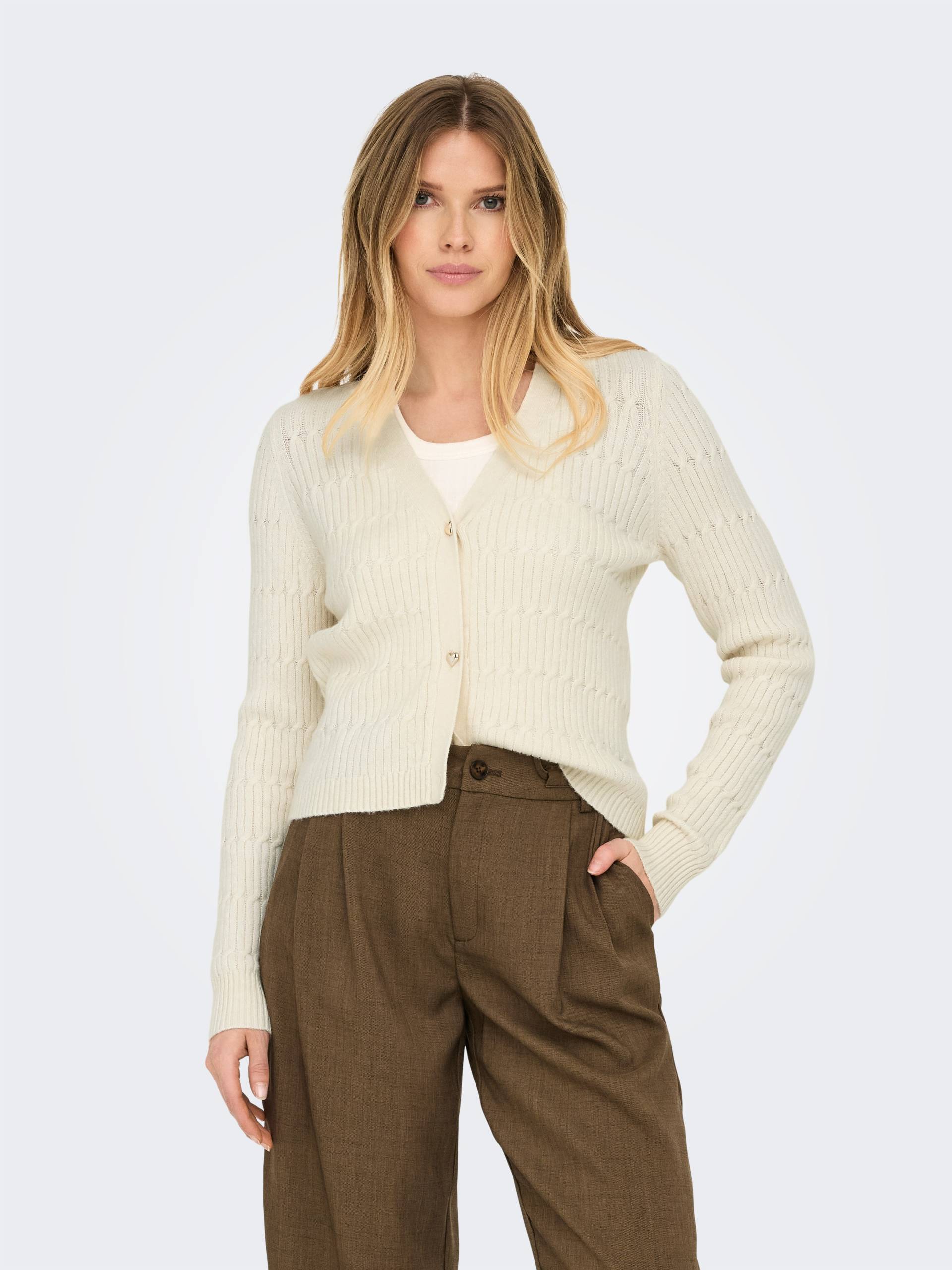 ONLY Strickjacke »ONLKATIA LS CABLE V-NECK CARDIGAN CC KNT« von Only