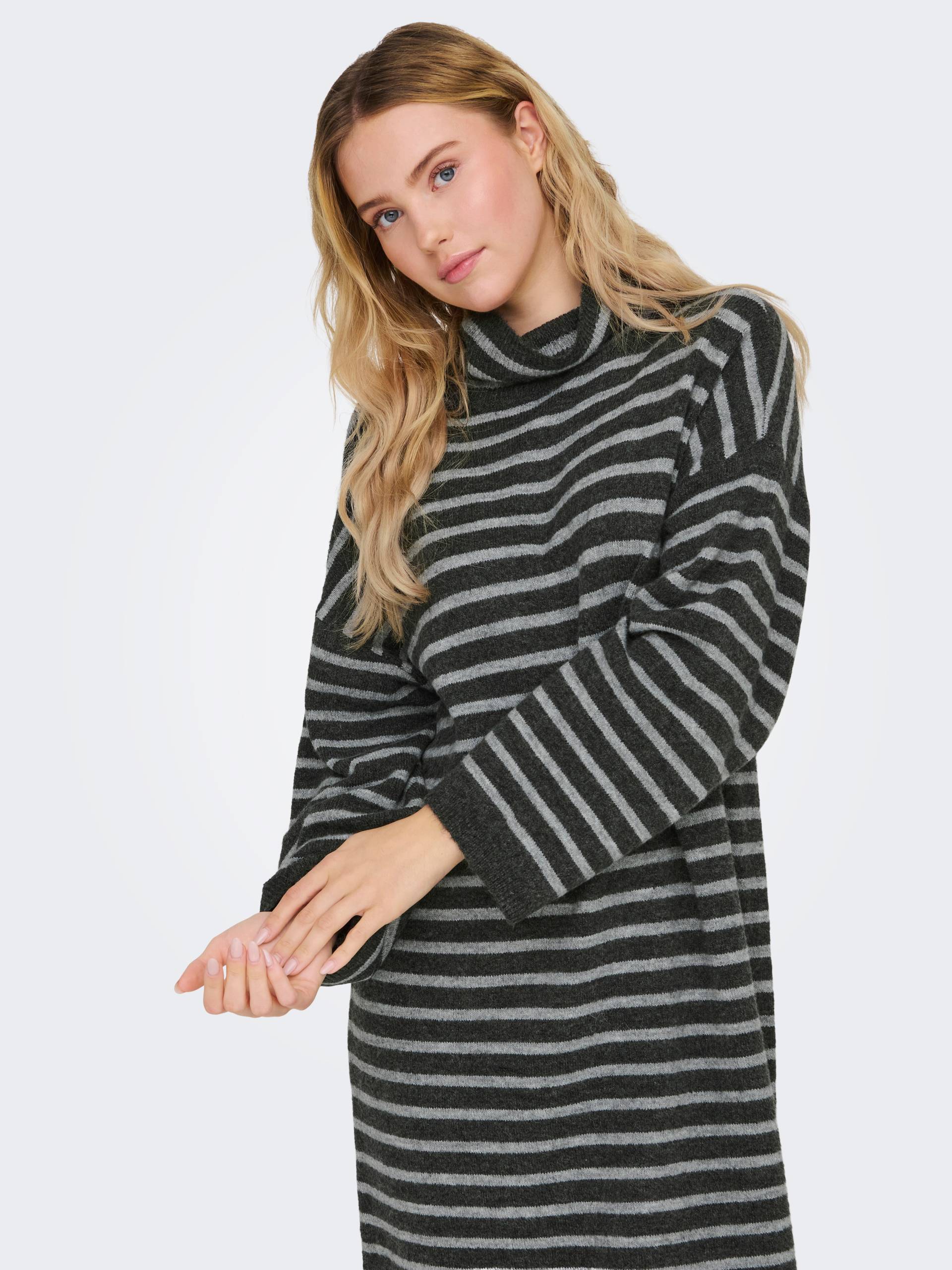 ONLY Strickkleid »ONLTALIO LS STRIPE ROLLNECK DRESS BF KNT« von Only