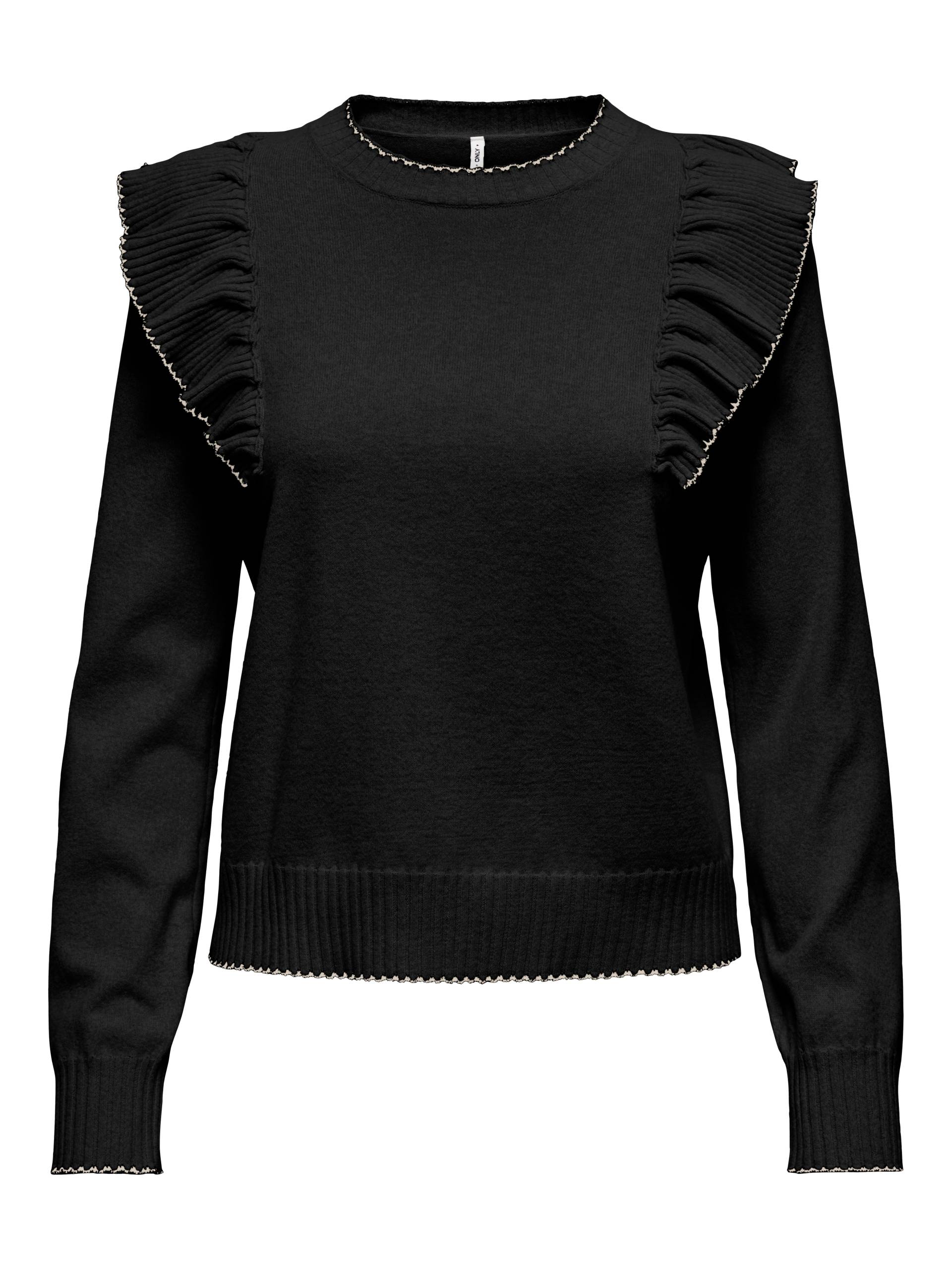 ONLY Strickpullover »ONLAMA LIFE LS O-NECK RUFFLE CC KNT« ONLY Strickpullover »ONLAMA LIFE LS O-NECK RUFFLE CC KNT« von Only