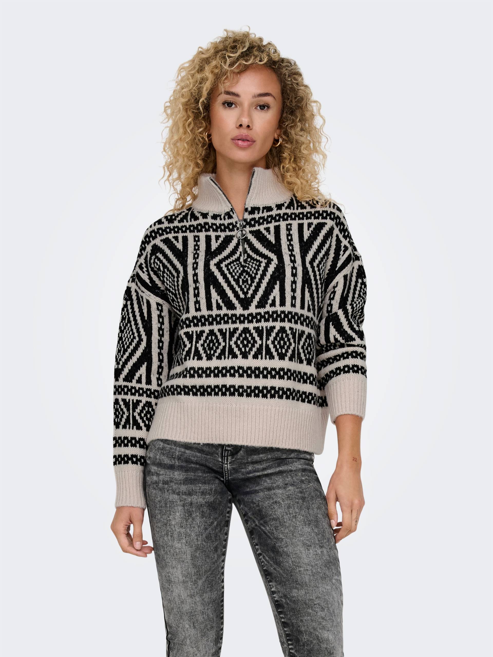 ONLY Strickpullover »ONLFELICIA LS ZIP PULLOVER NCA KNT« von Only