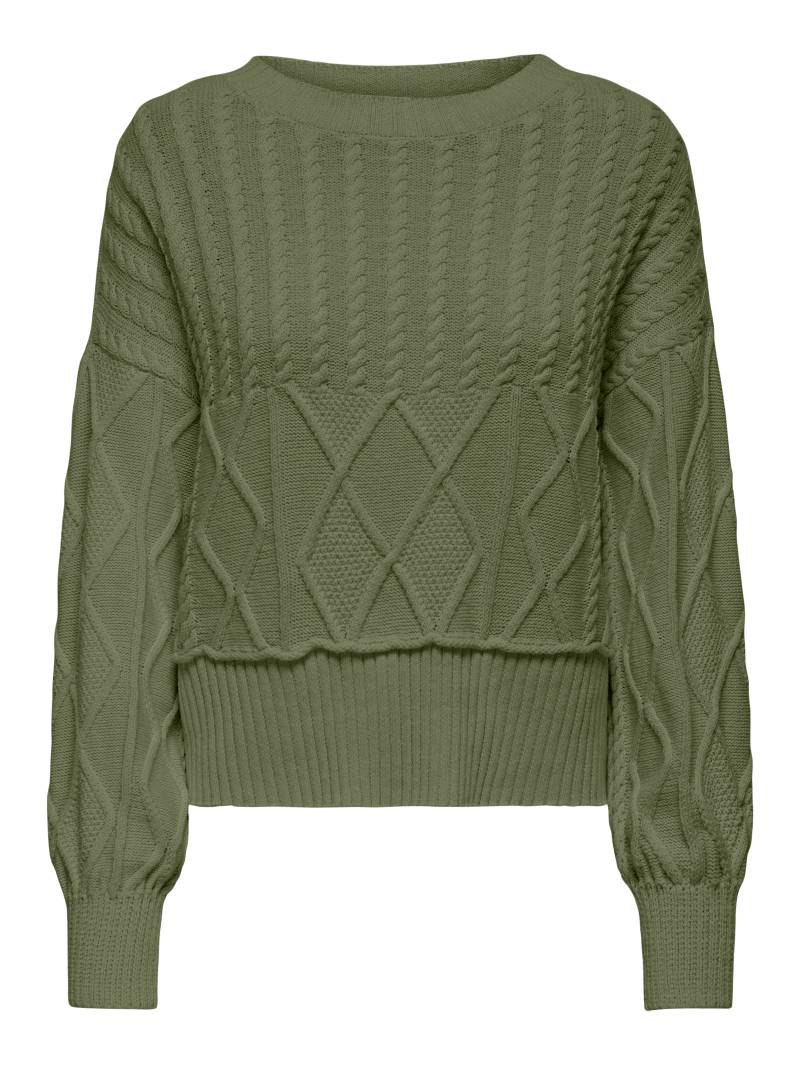 ONLY Strickpullover »ONLKAYA LIFE LS LOOSE CABLE ONECK CC KNT« von Only