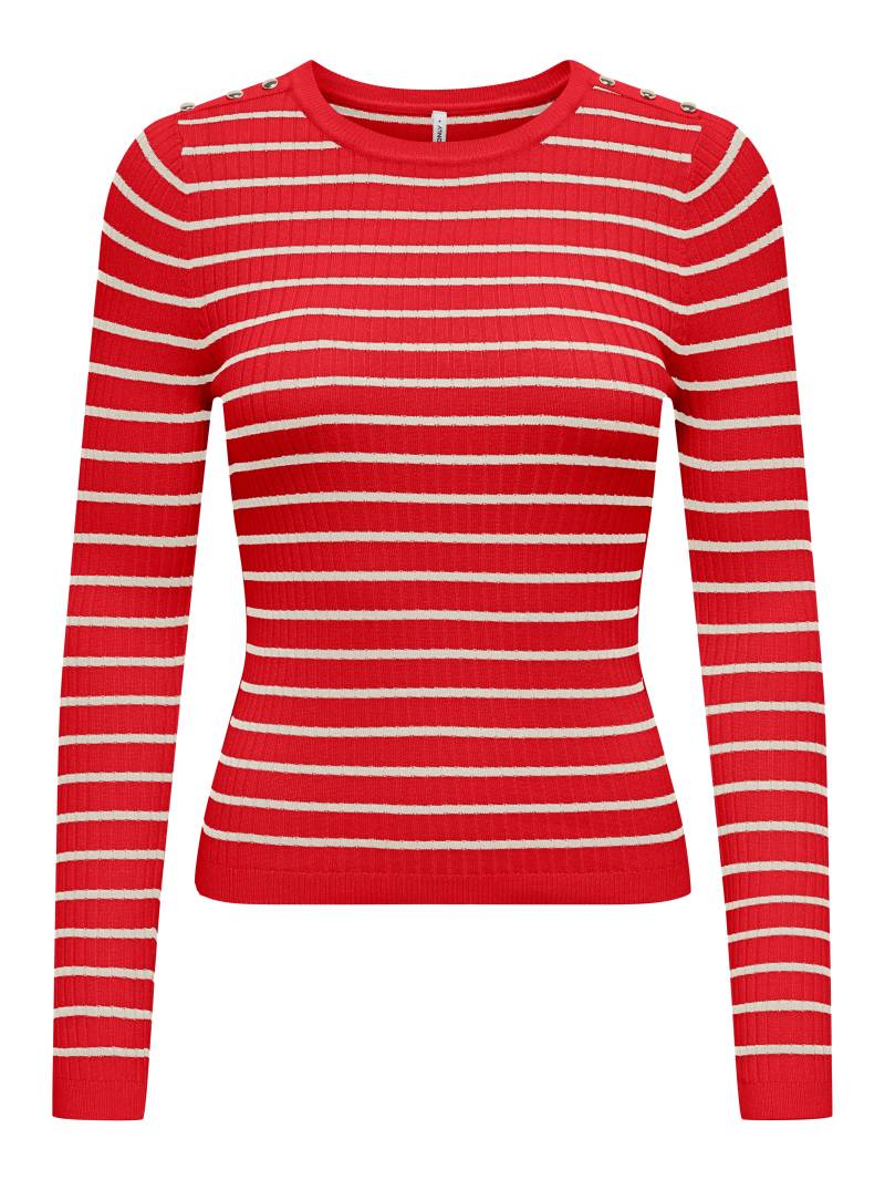 ONLY Strickpullover »ONLMILA LS STRIPE BUTTON O-NECK CC KNT« von Only