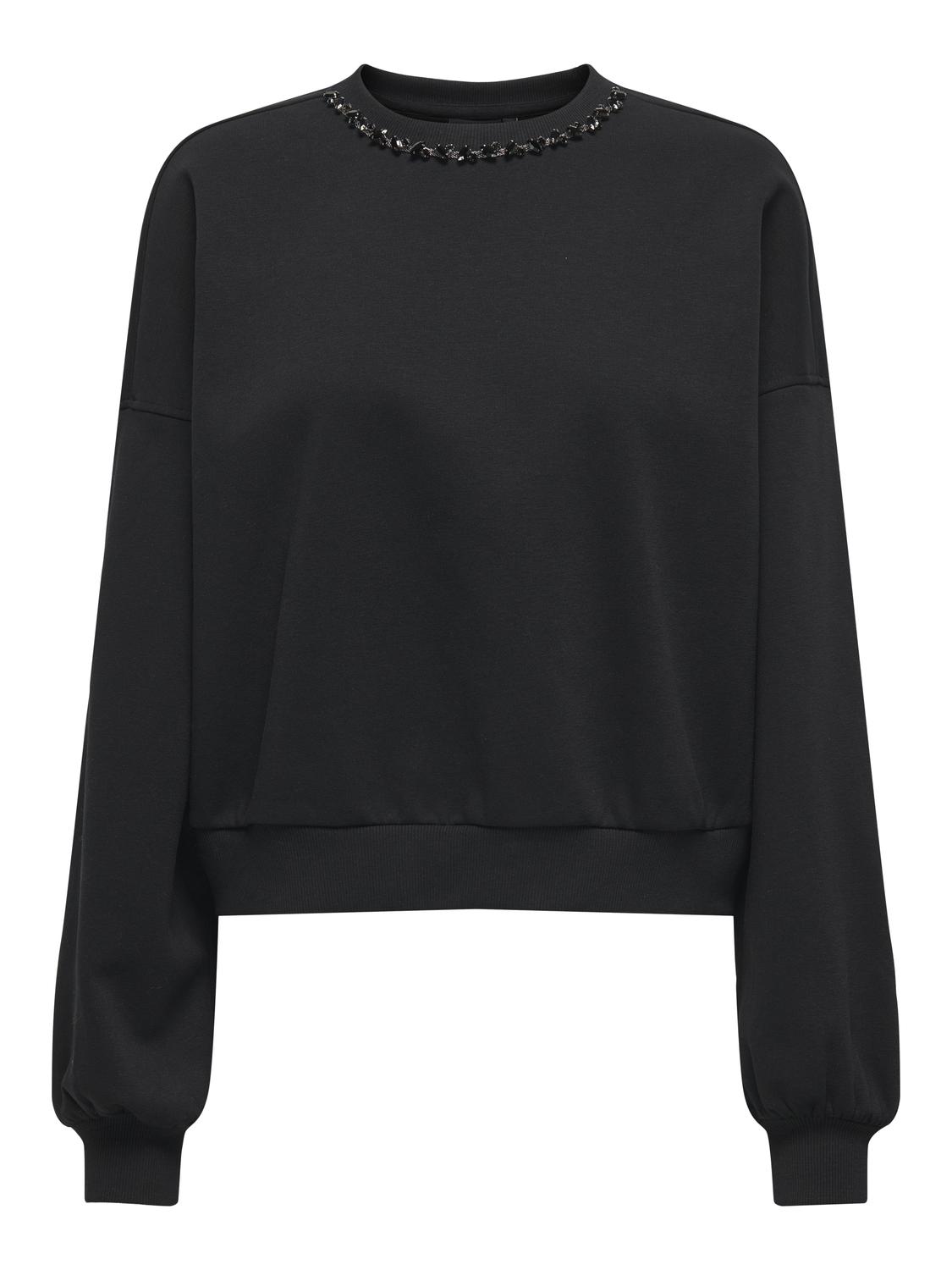 ONLY Sweatshirt »ONLKIARA L/S O-NECK EMBELLISHMENT SWT« von Only