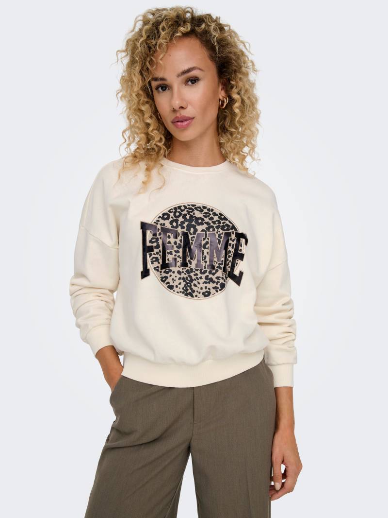 ONLY Sweatshirt »ONLLAUREN L/S LEO O-NECK CC SWT« von Only