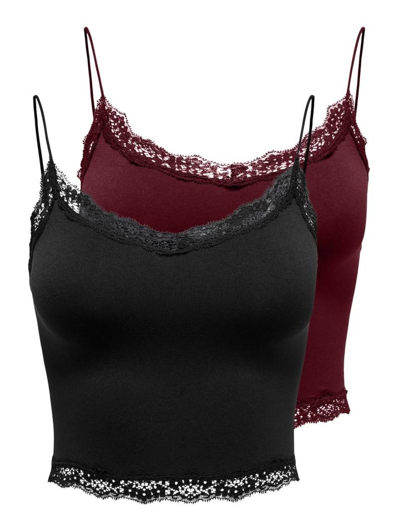 ONLY Trägertop »ONLVICKY LACE SEAML 2-PACK CROPPED TOP«, (Packung, 2 tlg.) von Only