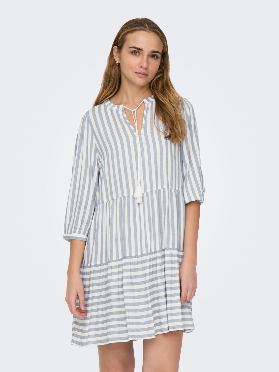 ONLY Tunikakleid »ONLKAYA 3/4 PUFF SHORT DRESS WVN NOOS«, mit Volant im Tunika Style ONLY Tunikakleid »ONLKAYA 3/4 PUFF SHORT DRESS WVN NOOS«, mit Volant im Tunika Style von Only
