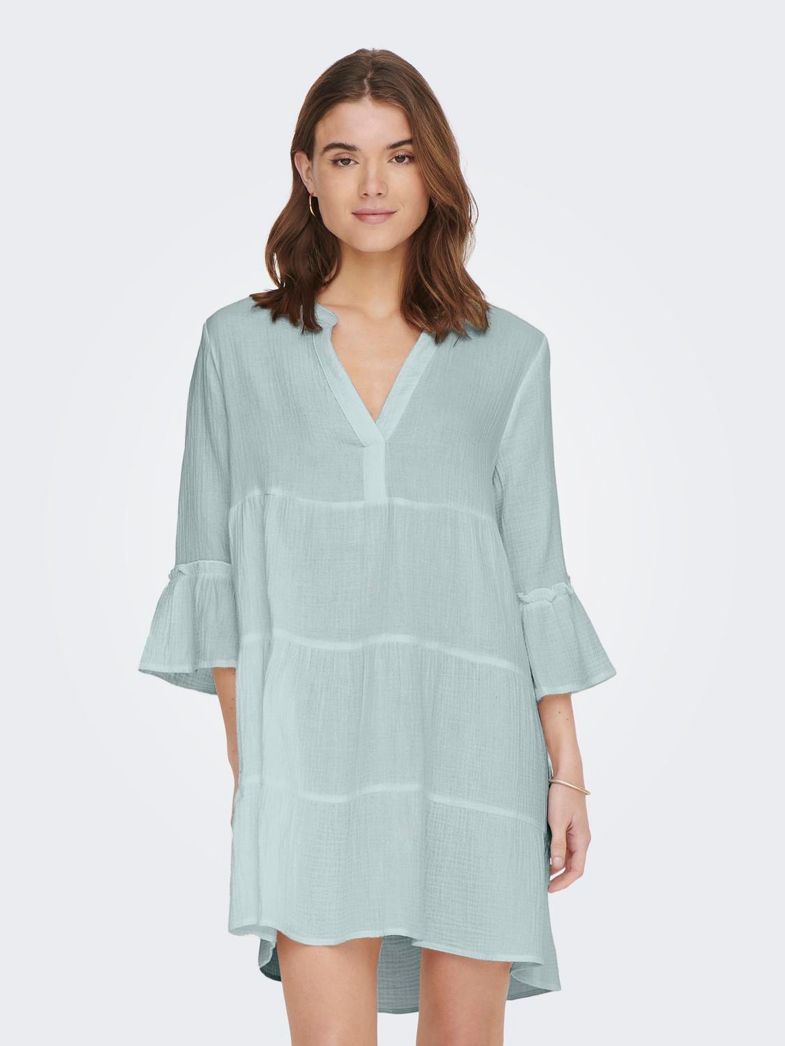 ONLY Tunikakleid »ONLTHYRA PEPLON DRESS NOOS WVN«, mit Volant im Tunika Style ONLY Tunikakleid »ONLTHYRA PEPLON DRESS NOOS WVN«, mit Volant im Tunika Style von Only