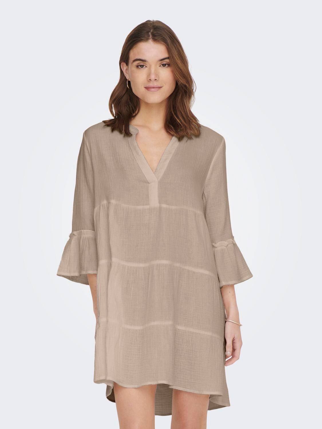 ONLY Tunikakleid »ONLTHYRA PEPLON DRESS NOOS WVN«, mit Volant im Tunika Style ONLY Tunikakleid »ONLTHYRA PEPLON DRESS NOOS WVN«, mit Volant im Tunika Style von Only