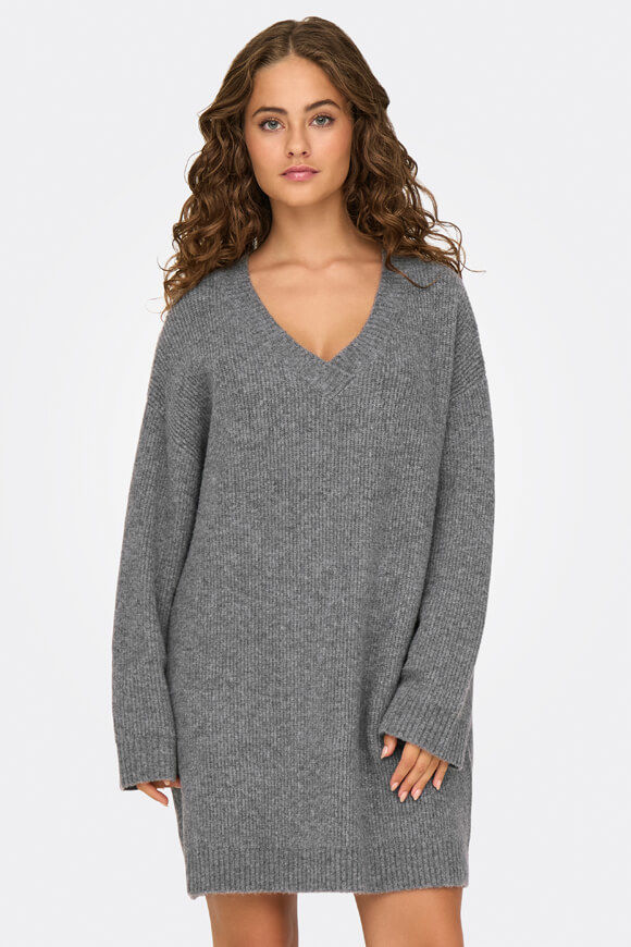 Only Alpha Oversize Strickpullover | Medium Grey Melange | Damen  | XS von Only