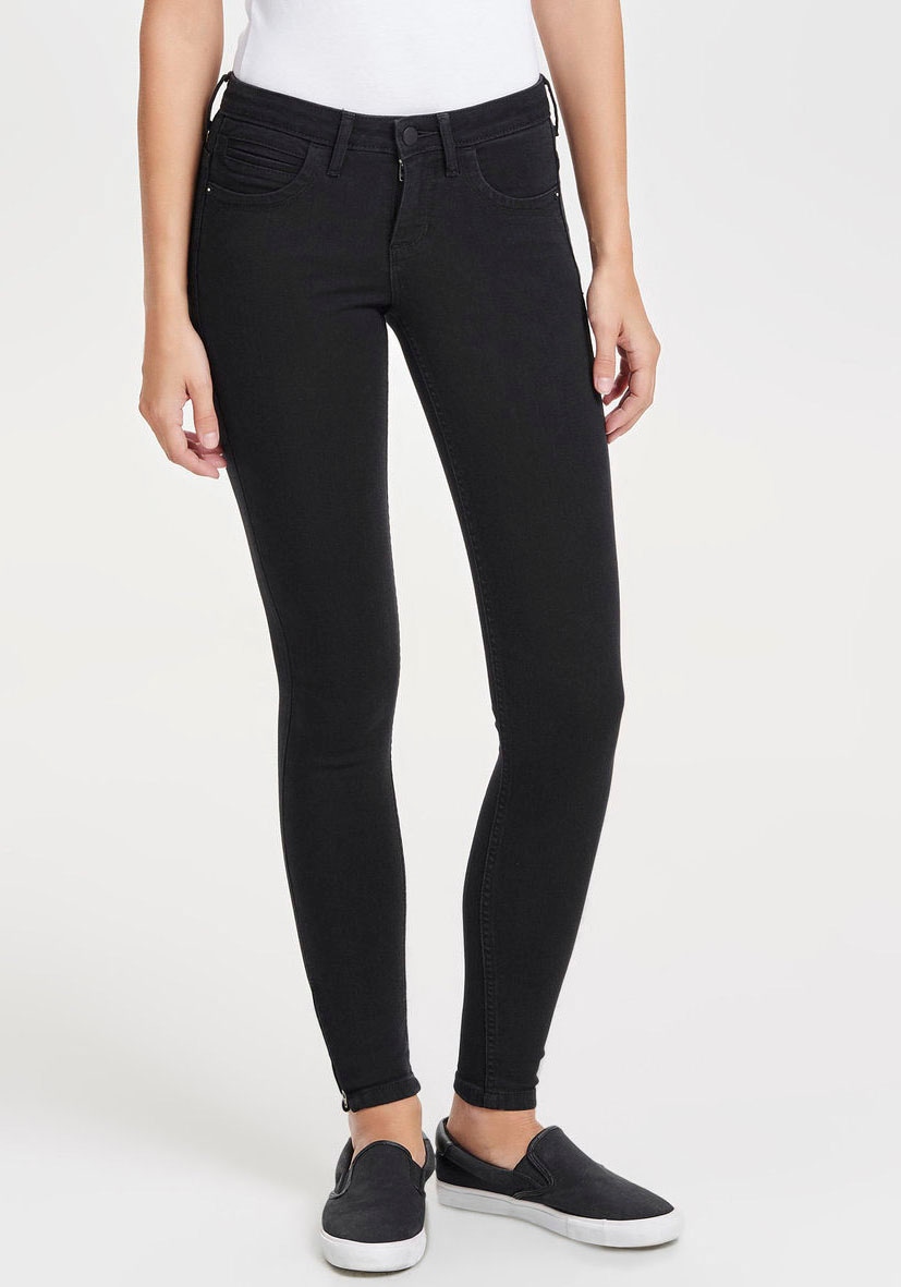 ONLY Ankle-Jeans »ONLKENDELL ETERNAL LIFE ANKLE BLACK NOOS«, mit Zipper am Saum ONLY Ankle-Jeans »ONLKENDELL ETERNAL LIFE ANKLE BLACK NOOS«, mit Zipper am Saum von Only