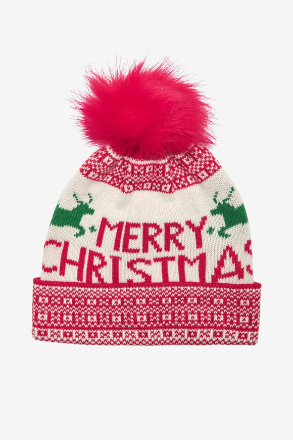 Only Arden Weihnacht Pom-Beanie | High Risk Red | Damen  | Einheitsgroesse von Only