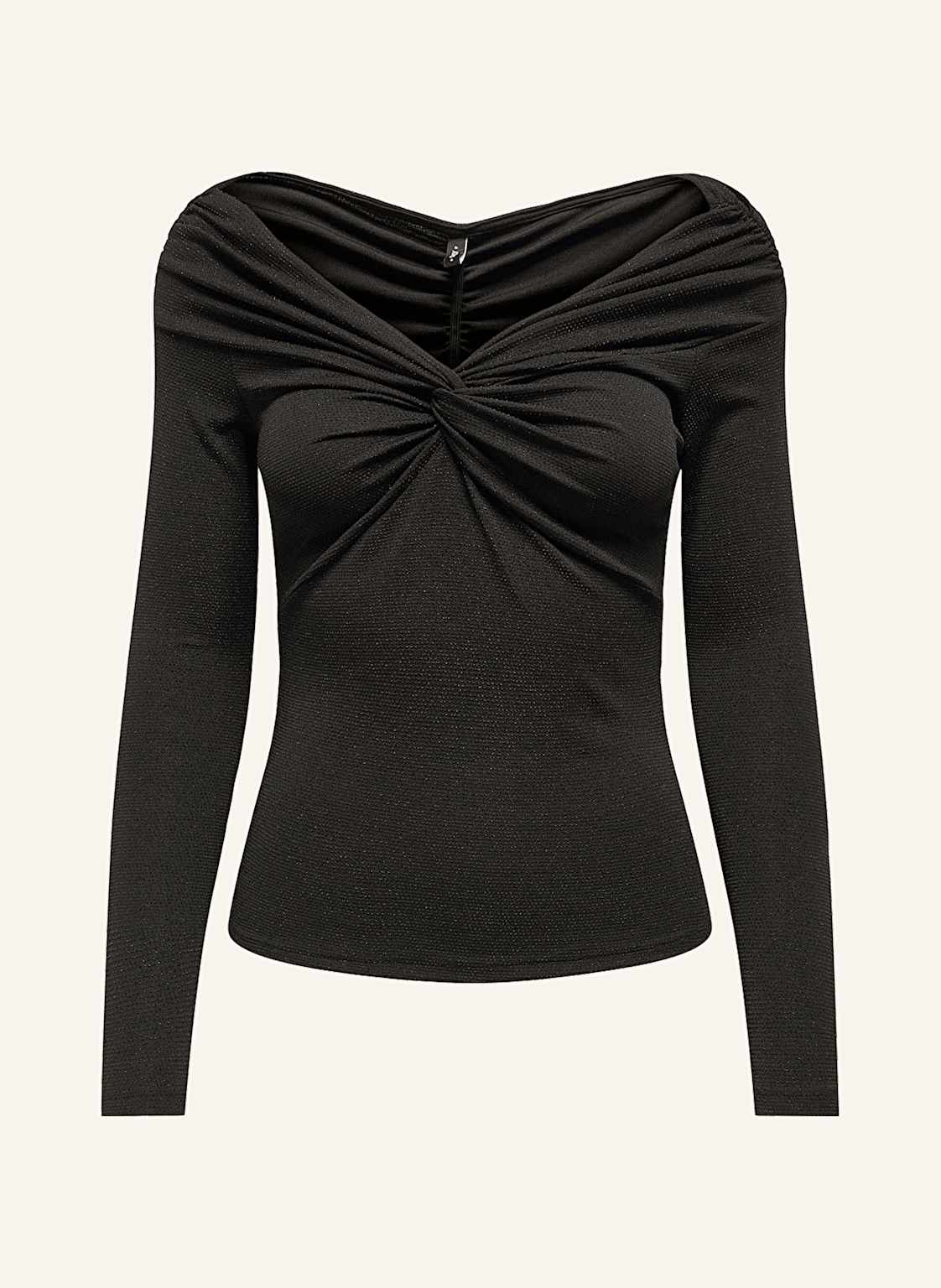 Only Blusenshirt Mit Glitzergarn schwarz Only Blusenshirt Mit Glitzergarn schwarz von Only