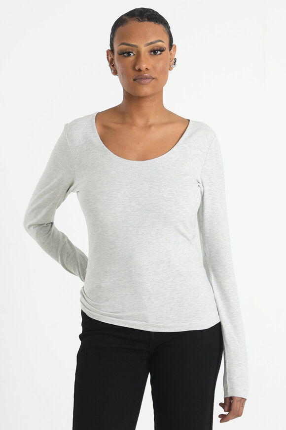 Only Choice Langarmshirt | Light Grey Melange | Damen  | L von Only