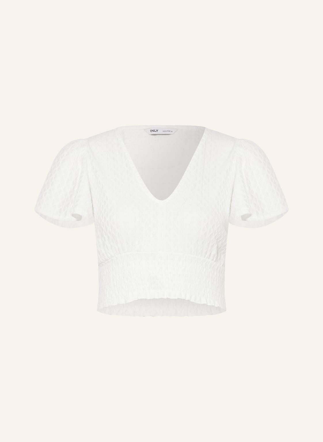 Only Cropped-Blusenshirt weiss von Only