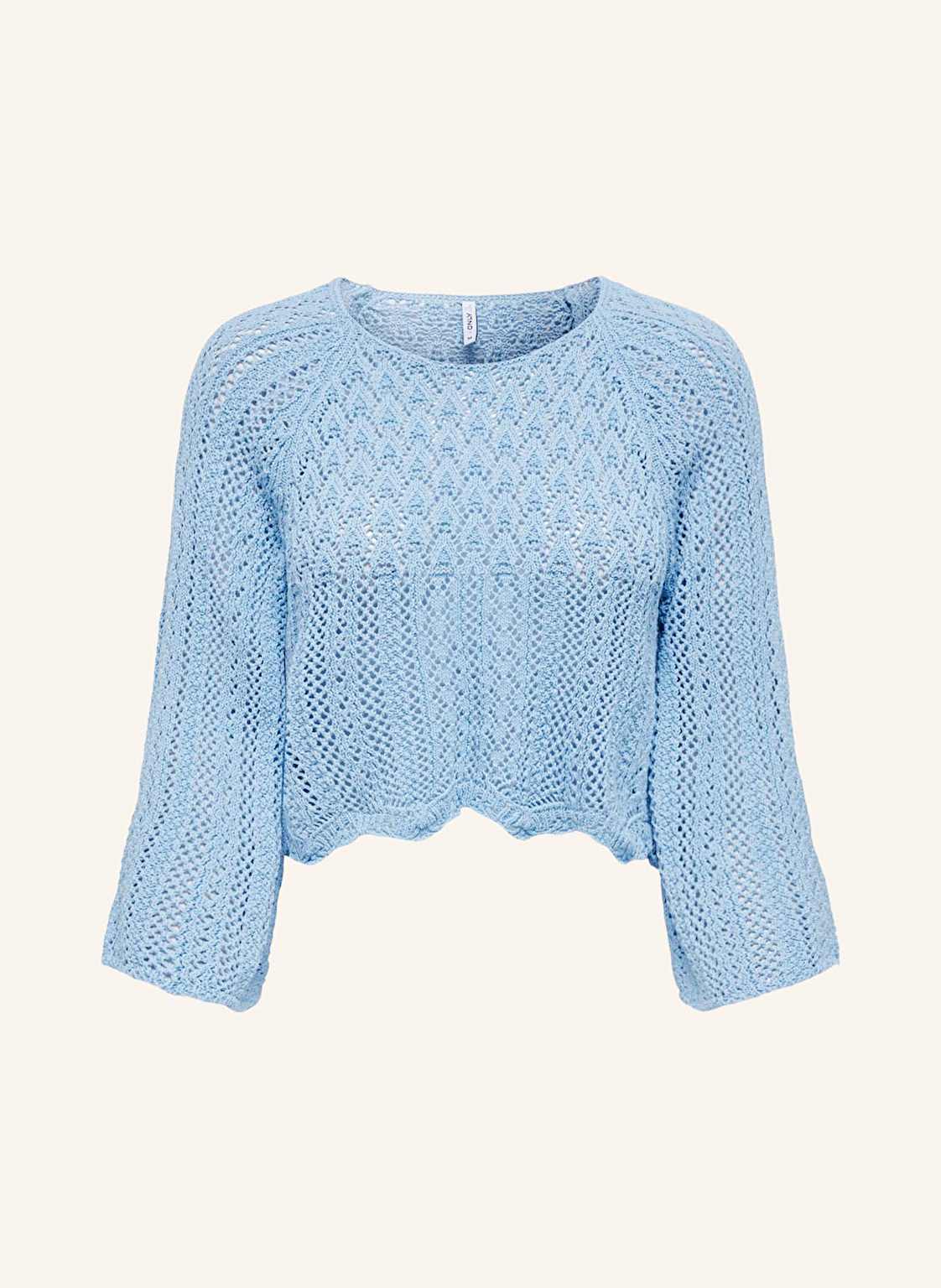 Only Cropped-Pullover Mit 3/4-Arm blau von Only