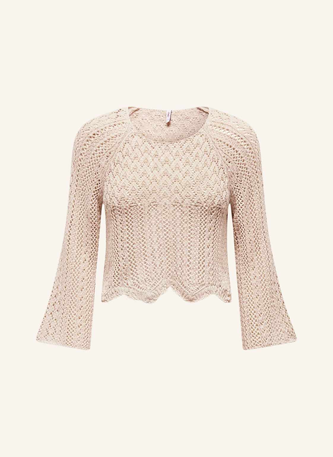 Only Cropped-Pullover Mit 3/4-Arm grau Only Cropped-Pullover Mit 3/4-Arm grau von Only