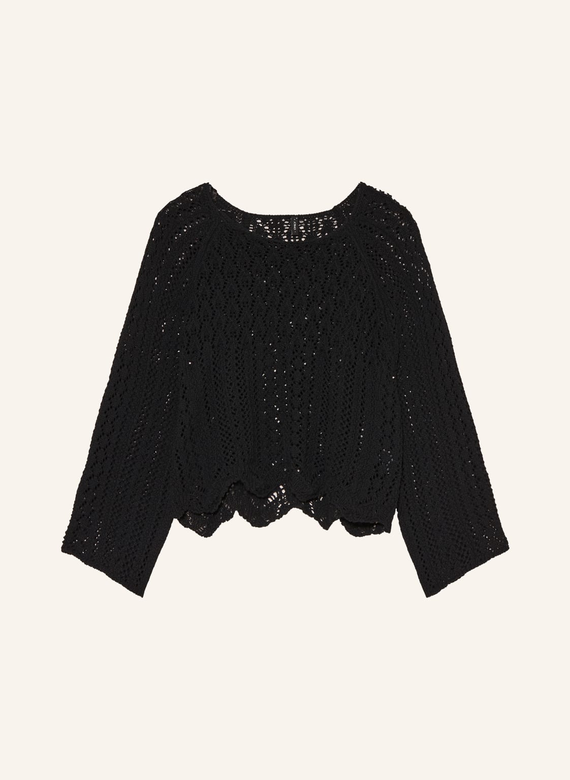 Only Cropped-Pullover Mit 3/4-Arm schwarz Only Cropped-Pullover Mit 3/4-Arm schwarz von Only