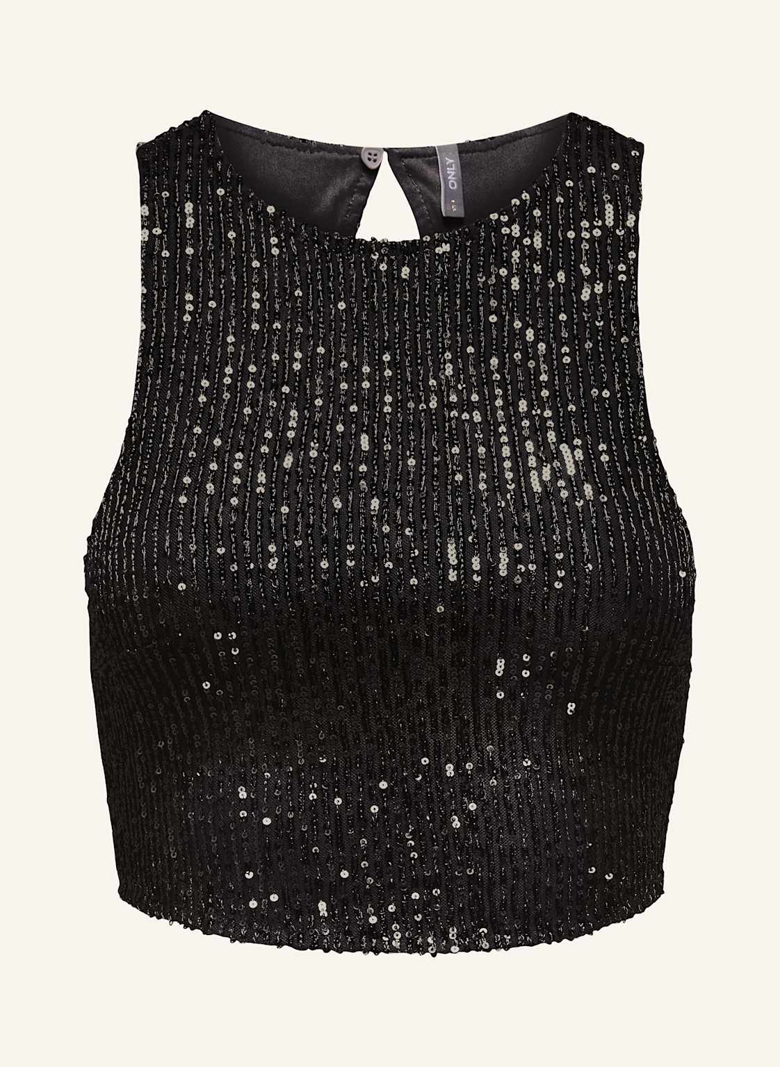Only Cropped-Top Mit Pailletten schwarz Only Cropped-Top Mit Pailletten schwarz von Only