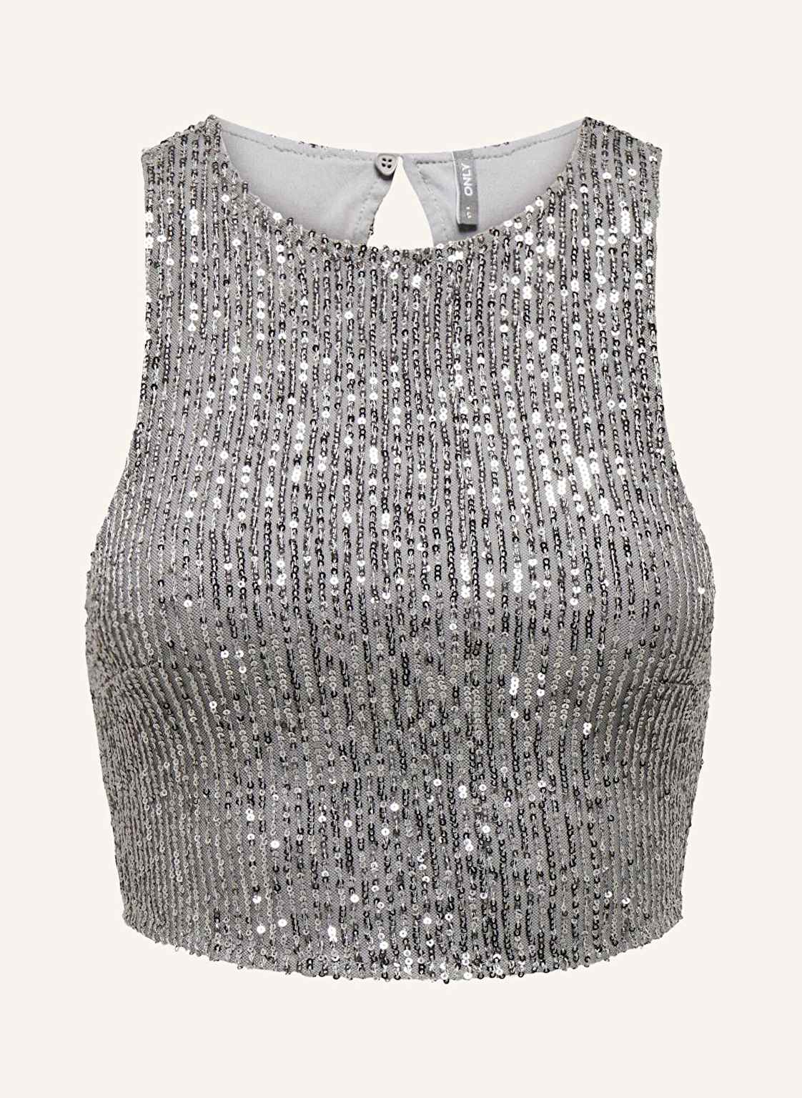 Only Cropped-Top Mit Pailletten silber Only Cropped-Top Mit Pailletten silber von Only