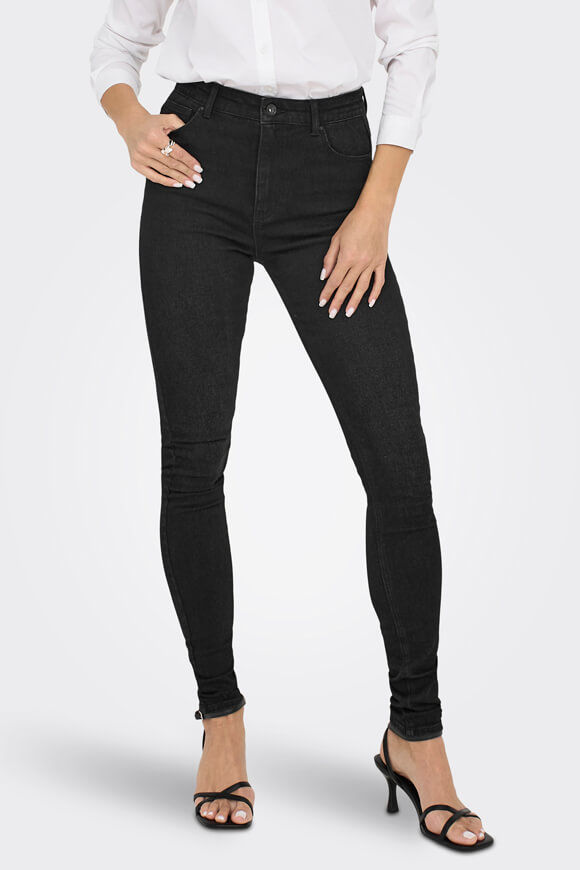 Only Druna High Waist Skinny Jeans L32 | Black | Damen  | 25/32 von Only