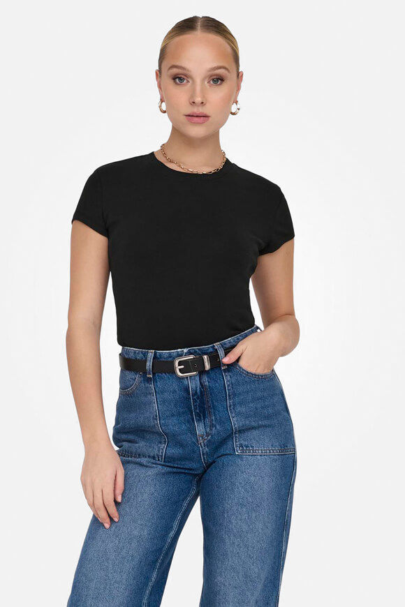 Only Elina T-Shirt | Black | Damen  | L von Only