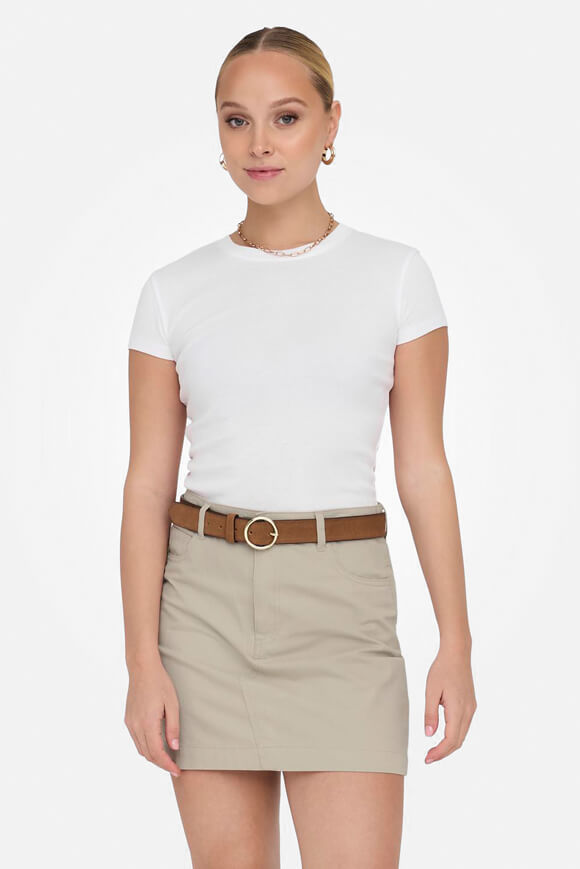 Only Elina T-Shirt | White | Damen  | L von Only