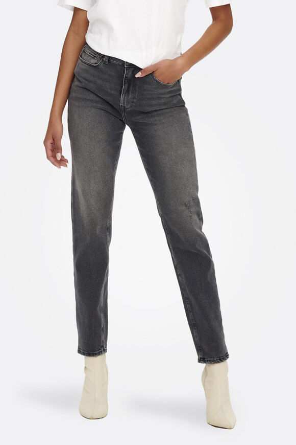 Only Emily Ankle Straight Fit Jeans L32 | Dark Grey Denim | Damen | 25/32 Only Emily Ankle Straight Fit Jeans L32 | Dark Grey Denim | Damen | 25/32 von Only