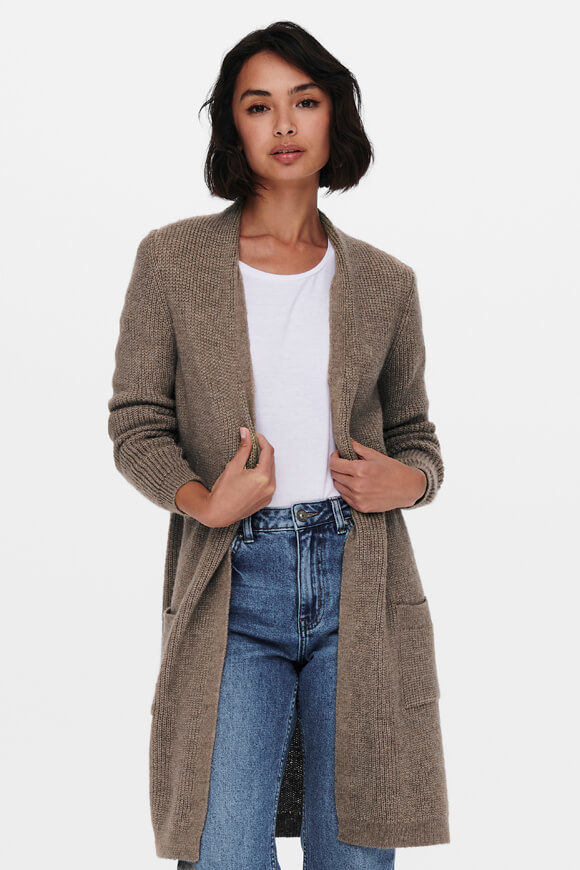 Only Jade Gerippte Strickjacke | Caribou Melange | Damen  | L von Only