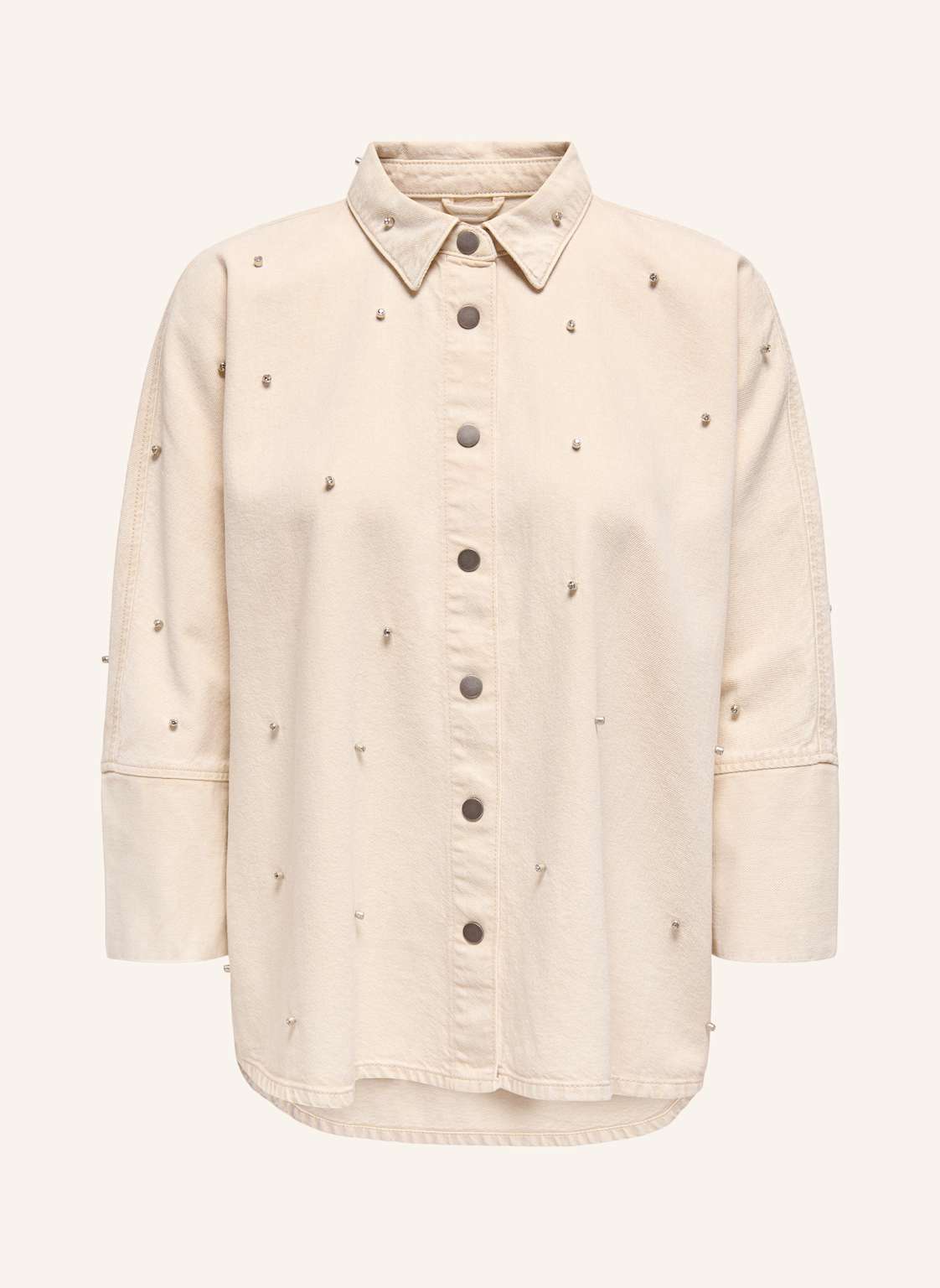 Only Jeans-Overjacket Mit Schmucksteinen beige Only Jeans-Overjacket Mit Schmucksteinen beige von Only