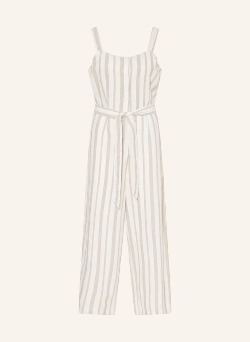 Only Jumpsuit Mit Leinen beige von Only