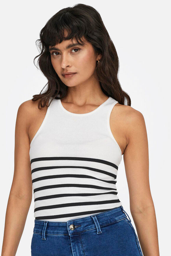 Only Kenya Geripptes Tanktop | Bright White | Damen  | L von Only