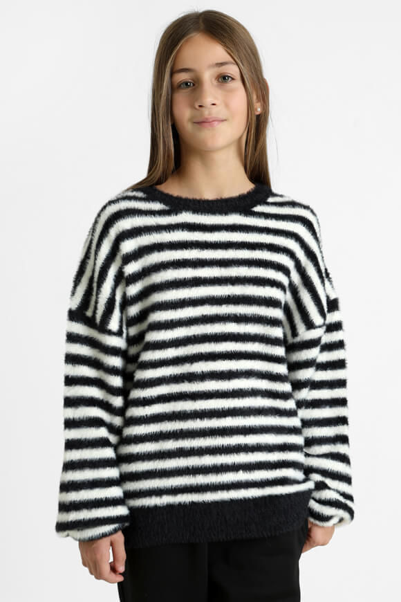 Only Kognewpiumo Hairy Strickpullover | Black + Egret | Mädchen | 158-164 Only Kognewpiumo Hairy Strickpullover | Black + Egret | Mädchen | 158-164 von Only