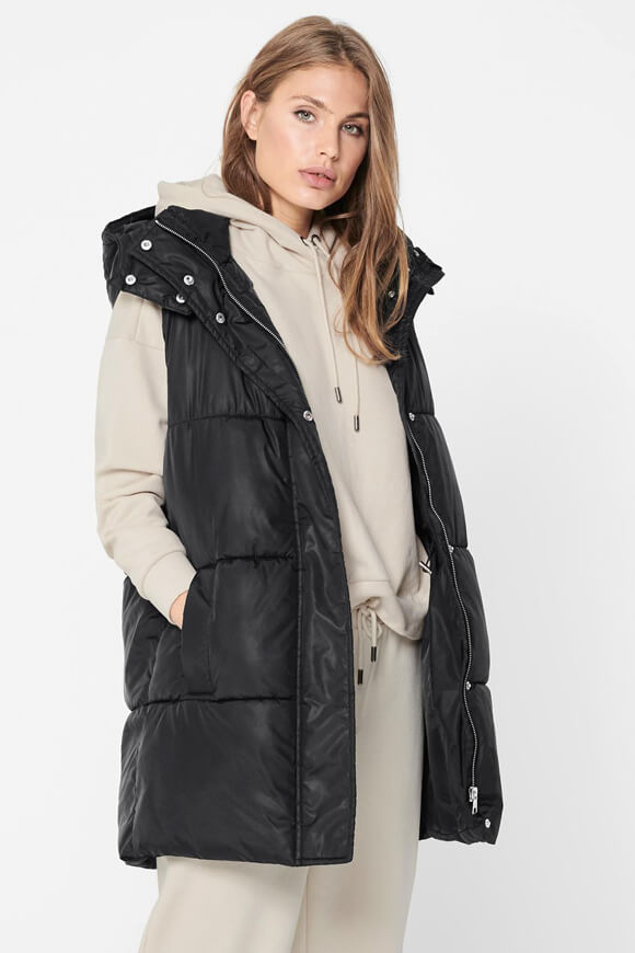 Only Langes Puffer Gilet | Black | Damen  | L von Only