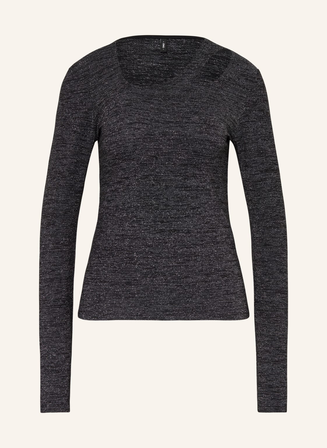 Only Longsleeve Mit Cut-Out Und Glitzergarn silber Only Longsleeve Mit Cut-Out Und Glitzergarn silber von Only