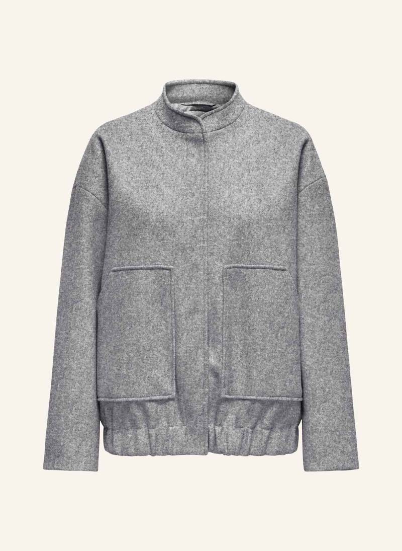 Only Oversized-Blouson Aus Flanell grau von Only