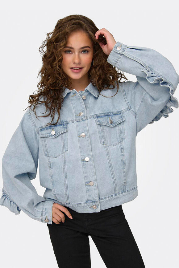 Only Penny Oversize Jeansjacke | Light Blue Denim | Damen  | L von Only