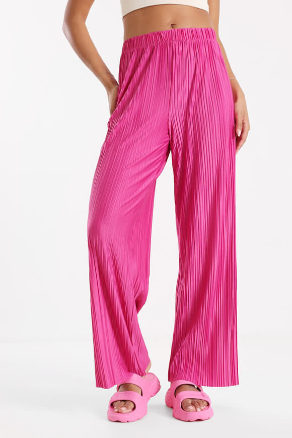 Only Plissee Wide Leg Hose | Raspberry Rose | Damen  | L von Only